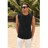 Mens Workout Cut Off Shirts Perfect Muscle Shirt Bodybuilding Tak Tops Sleeveless Gym T Shirts(Black)
