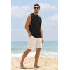 Mens Workout Cut Off Shirts Perfect Muscle Shirt Bodybuilding Tak Tops Sleeveless Gym T Shirts(Black)