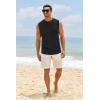 Mens Workout Cut Off Shirts Perfect Muscle Shirt Bodybuilding Tak Tops Sleeveless Gym T Shirts(Black)