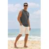 Mens Workout Cut Off Shirts Perfect Muscle Shirt Bodybuilding Tak Tops Sleeveless Gym T Shirts(Dark Grey)