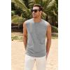 Mens Workout Cut Off Shirts Perfect Muscle Shirt Bodybuilding Tak Tops Sleeveless Gym T Shirts(Grey)