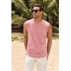 Mens Workout Cut Off Shirts Perfect Muscle Shirt Bodybuilding Tak Tops Sleeveless Gym T Shirts(Pink)