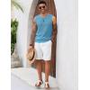 Runcati Mens Knit Sleeveless Tank Tops Casual Hollow Out T Shirts Beach Summer See Through Tops(Sky Blue)