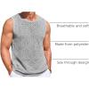 Runcati Mens Knitted Tank Tops Casual Sleeveless Hollow Out Crochet T-Shirts Muscle Summer Beach Hippie Shirts(Gray)