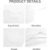 Runcati Men’s Sleeveless Tank Tops Crewneck Workout Gym Cotton Muscle Pocket T Shirt(White)