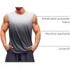 Runcati Mens Sleeveless Tank Tops Workout Muscle Gym T Shirts Crew Neck Gradient Tee Tops(Light Grey)