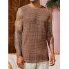 Runcati Mens Waffle Tank Tops Sleeveless T-Shirts Athletic Muscle Summer Beach Hippie Shirts(Coffee)