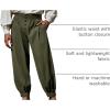 Runcati Mens Medieval Pirate Pants Renaissance Viking Knicker Colonial Halloween Cotton Gothic Costume Trousers(Army Green)