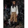 Runcati Mens Medieval Pirate Pants Renaissance Viking Knicker Colonial Halloween Cotton Gothic Costume Trousers(Khaki)