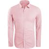 Mens Button Up Shirts Long Sleeve Linen Beach Casual Cotton Summer Lightweight Tops(2 Pink)