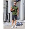 Runcati Mens Sleeveless Tank Tops Workout Cut Off Muscle Shirts Gym Casual Beach Summer Tee with Pocket(Army Green)