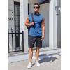 Runcati Mens Sleeveless Tank Tops Workout Cut Off Muscle Shirts Gym Casual Beach Summer Tee with Pocket(Blue)