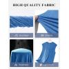 Runcati Mens Sleeveless Tank Tops Workout Cut Off Muscle Shirts Gym Casual Beach Summer Tee with Pocket(Blue)