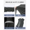 Runcati Mens Sleeveless Tank Tops Workout Cut Off Muscle Shirts Gym Casual Beach Summer Tee with Pocket(Dark Grey)