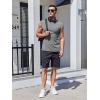 Runcati Mens Sleeveless Tank Tops Workout Cut Off Muscle Shirts Gym Casual Beach Summer Tee with Pocket(Grey)