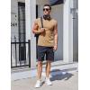 Runcati Mens Sleeveless Tank Tops Workout Cut Off Muscle Shirts Gym Casual Beach Summer Tee with Pocket(Khaki)