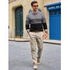 Runcati Mens Quarter Zip Sweaters Mock Neck Pullover Sweater Knitted Casual Color Block Fall Winter Sweaters(Dark Grey)