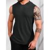 Runcati Mens Sleeveless Hoodies Workout Hooded Tank Tops Muscle Gym Bodybuilding Fitness Training T Shirts(Dark Grey)
