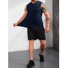 Runcati Mens Sleeveless Hoodies Workout Hooded Tank Tops Muscle Gym Bodybuilding Fitness Training T Shirts(Navy)