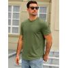 Runcati Mens Short Sleeve T-Shirts Crew Neck Casual Shirt Summer Classic Basic Lightweight Fashion Tees(Army Green)