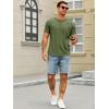 Runcati Mens Short Sleeve T-Shirts Crew Neck Casual Shirt Summer Classic Basic Lightweight Fashion Tees(Army Green)