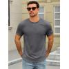Runcati Mens Short Sleeve T-Shirts Crew Neck Casual Shirt Summer Classic Basic Lightweight Fashion Tees(Dark Grey)