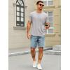 Runcati Mens Short Sleeve T-Shirts Crew Neck Casual Shirt Summer Classic Basic Lightweight Fashion Tees(Gray)