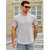 Runcati Mens Short Sleeve T-Shirts Crew Neck Casual Shirt Summer Classic Basic Lightweight Fashion Tees(Gray)