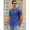 Runcati Mens Short Sleeve T-Shirts Crew Neck Casual Shirt Summer Classic Basic Lightweight Fashion Tees(Navy)