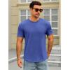 Runcati Mens Short Sleeve T-Shirts Crew Neck Casual Shirt Summer Classic Basic Lightweight Fashion Tees(Navy)