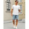 Runcati Mens Short Sleeve T-Shirts Crew Neck Casual Shirt Summer Classic Basic Lightweight Fashion Tees(White)