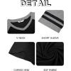 Runcati Mens Nightshirt Short Sleeve V Neck Nightgown Color Block Loose Fit Comfy Lounge Pajama Sleepwear(Black)