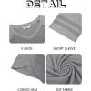 Runcati Mens Nightshirt Short Sleeve V Neck Nightgown Color Block Loose Fit Comfy Lounge Pajama Sleepwear(Dark Grey)
