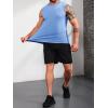 Runcati Mens Sleeveless Hoodies Workout Hooded Tank Tops Muscle Gym Bodybuilding Fitness Training T Shirts(Blue)