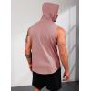 Runcati Mens Sleeveless Hoodies Workout Hooded Tank Tops Muscle Gym Bodybuilding Fitness Training T Shirts(Pink)