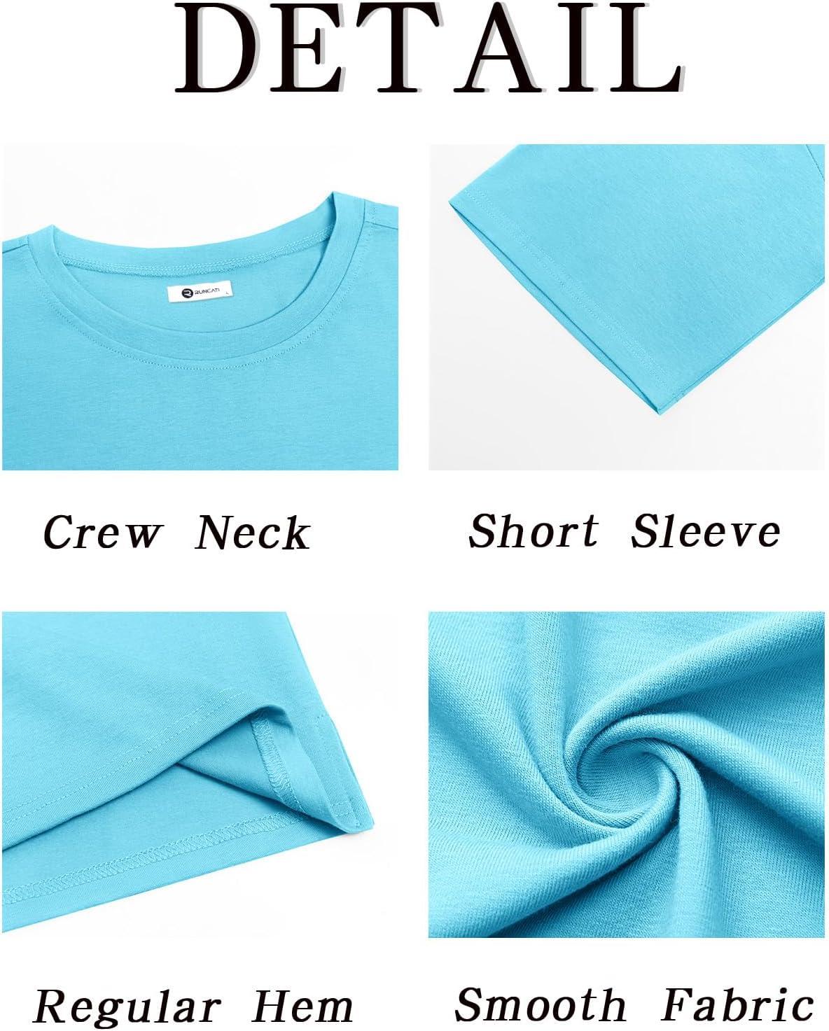 imageRuncati Mens Casual TShirts Short Sleeve Lightweight Oversized Summer Cotton Tee Beach Crew Neck TopsSky Blue