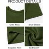 Runcati Men’s Casual T-Shirts Short Sleeve Crewneck Summer Stretchy Shirt Textured Jacquard Tops(Army Green)