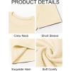 Runcati Men’s Casual T-Shirts Short Sleeve Crewneck Summer Stretchy Shirt Textured Jacquard Tops(Beige)