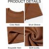 Runcati Men’s Casual T-Shirts Short Sleeve Crewneck Summer Stretchy Shirt Textured Jacquard Tops(Brown)