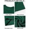 Runcati Men’s Casual T-Shirts Short Sleeve Crewneck Summer Stretchy Shirt Textured Jacquard Tops(Dark Green)