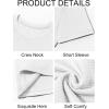 Runcati Men’s Casual T-Shirts Short Sleeve Crewneck Summer Stretchy Shirt Textured Jacquard Tops(White)