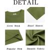 Runcati Mens Casual T-Shirts Short Sleeve Lightweight Oversized Summer Cotton Tee Beach Crew Neck Tops(Army Green)