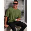 Runcati Mens Casual T-Shirts Short Sleeve Lightweight Oversized Summer Cotton Tee Beach Crew Neck Tops(Army Green)