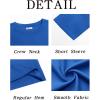Runcati Mens Casual T-Shirts Short Sleeve Lightweight Oversized Summer Cotton Tee Beach Crew Neck Tops(Blue)