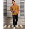 Runcati Mens Casual T-Shirts Short Sleeve Lightweight Oversized Summer Cotton Tee Beach Crew Neck Tops(Brown)