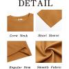 Runcati Mens Casual T-Shirts Short Sleeve Lightweight Oversized Summer Cotton Tee Beach Crew Neck Tops(Brown)