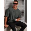 Runcati Mens Casual T-Shirts Short Sleeve Lightweight Oversized Summer Cotton Tee Beach Crew Neck Tops(Dark Grey)