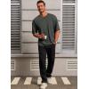 Runcati Mens Casual T-Shirts Short Sleeve Lightweight Oversized Summer Cotton Tee Beach Crew Neck Tops(Dark Grey)