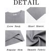 Runcati Mens Casual T-Shirts Short Sleeve Lightweight Oversized Summer Cotton Tee Beach Crew Neck Tops(Grey)