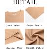 Runcati Mens Casual T-Shirts Short Sleeve Lightweight Oversized Summer Cotton Tee Beach Crew Neck Tops(Khaki)